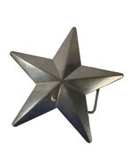 TMGM Silver Tone 3D Star Belt Buckle Approx 4 Inch - $14.84