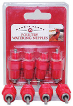 Harris Farms Poultry Watering Nipples: Stainless Steel 360° Screw-In (4 Pack) - £28.09 GBP