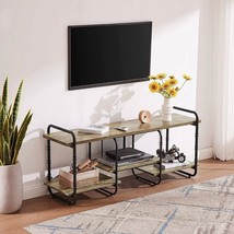 Modern Grey Wood and Metal Entertainment Center TV Stand for TV up to 60... - $3,650.24 MXN