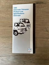 1993 Chevrolet Tiltmaster Product Line Specifications Overview Brochure ... - £7.82 GBP
