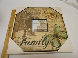 NEW Cherished Garden Collection Wooden Family picture decoupage Frame 3.5 X 3.5 - £15.53 GBP