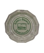 Vintage German Glass Ashtray SCHLOSS-BRAUEREI sandelzhausen Clear beer b... - $20.66