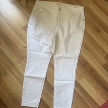 Old Navy super skinny ankle white womens jeans  16 Nwt - $379.99 MXN