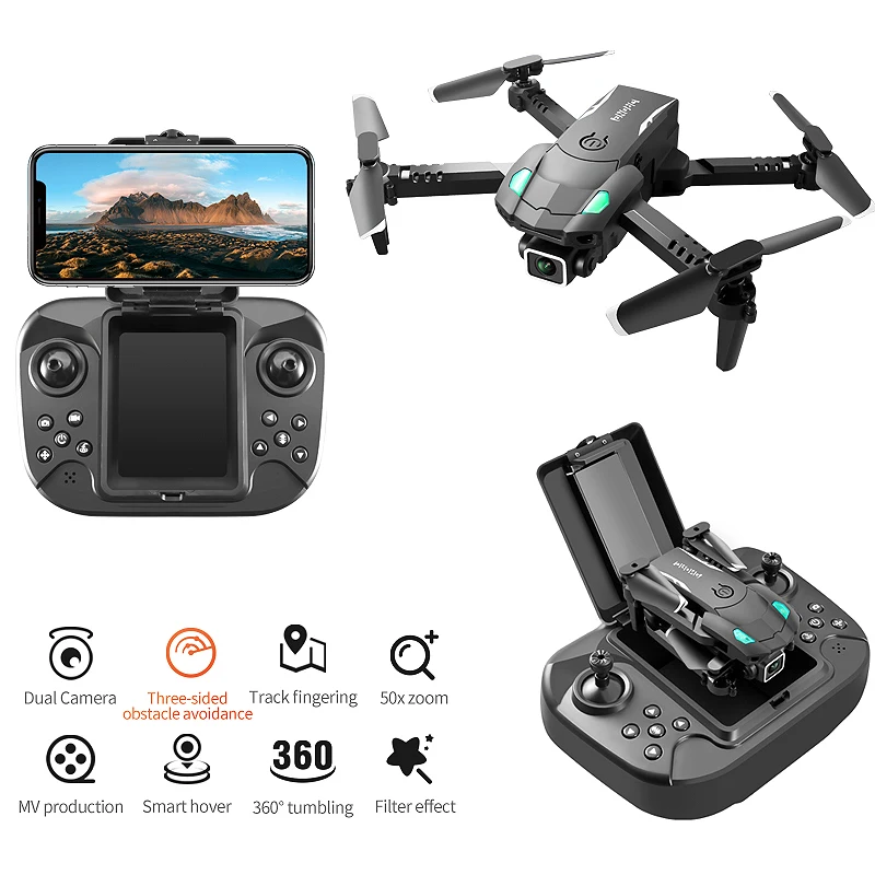 720p professional obstacle avoidance dual camera foldable rc quadcopter dron fpv remote thumb200