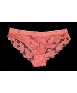 Juicy Couture Crocheted See-Through Solid Flowers Coral-Pink Lace Pantie... - $12.29 CAD