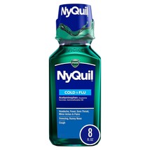Vicks NyQuil, Nighttime Cold &amp; Flu Multi-Symptom Relief 8 Fl Oz, Original Flavor - £18.95 GBP