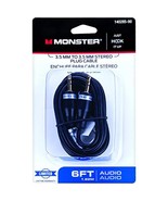 Cable Stereo 6&#39; Black by MONSTER JHIU MfrPartNo 140285-00 - $18.72