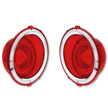 70 71 72 73 Chevy Camaro Red LH &amp; RH Tail Brake Turn Signal Light Lens L R PAIR - £34.53 GBP