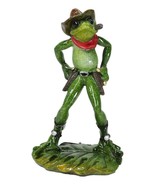 Wild Western Standoff Cowboy Frog With Hat Cigar And 2 Guns On Lilypad F... - $34.16 CAD