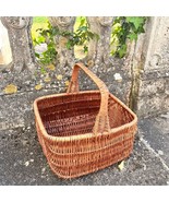 Authentic French Country Large Wicker Picnic Basket, Rustic, Cottage cor... - $1,227.28 MXN
