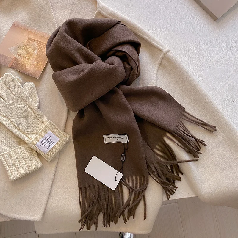 Luxury Women&#39;s Cashmere Wool Scarf: Warm Pashmina Shawl &amp; Wrap DFZ037-01 - $17.00