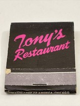Front Strike Matchbook Cover  Tony’s Restaurant   Tampa, Florida   gmg - £9.70 GBP