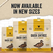 Vital Essentials Dog Freeze-Dried Mini Nibs Duck 5.5oz. - £22.90 GBP