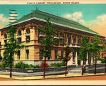 Publici Biblioteca Costruzione Providence Rhode Island Ri Lino Cartolina A6 - £3.17 GBP