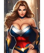 Super Hero Ai Digital Image Picture Photo Wallpaper Trading Card Poster ... - £1.54 GBP