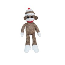 TY Beanie Buddies Plush Sock Monkey Brown 16 Inch Stuffed Animal - £16.77 GBP