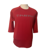 Under Armour Baseball Shirt Mens Small Red 9 Strong Loose Athletic 3/4 S... - £7.85 GBP