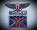 BENTLEY CONTINENTAL LUXURY CLASSIC BRITISH CAR EMBROIDERED PATCHES x 2 - £5.85 GBP