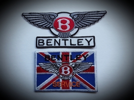 BENTLEY CONTINENTAL LUXURY CLASSIC BRITISH CAR EMBROIDERED PATCHES x 2 - $7.69