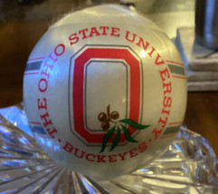 Ohio State University Buckeyes Christmas Ornament Satin Ball 4&quot; design/b... - $19.80