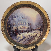 Thomas Kincade Collector Plate A HOLIDAY GATHERING Cherished Christmas M... - $29.69