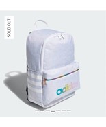 Adidas Classic 3 Stripes Rainbow Light Gray Backpack - $29.33 CAD