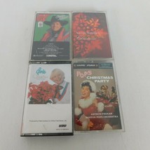 Lot of 4 Christmas Music Cassettes Boston Pops George Strait Aaron Neville Evie - £12.14 GBP
