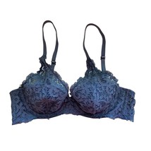 Victoria&#39;s Secret Body by Victoria Lined Demi Dusty Blue Lace Bra Women&#39;s 32B - £13.87 GBP