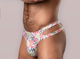 MALE POWER CUT IT OUT THONG STRAP SIDES CONTOUR POUCH - $391.11 MXN
