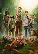 The Walking Dead Art Poster | Rick Carl Grimes Michonne Daryl Glenn | NEW - £14.93 GBP