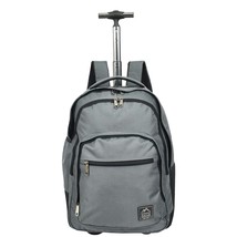 Rolling Wheels Cabin Size  Detachable Strap Hiking  Handle Backpack Grey DR651 - £54.24 GBP