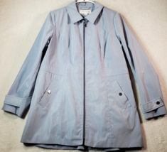 Breckenridge Coat Women Large Light Blue Polyester Long Sleeve Collared Full Zip - £27.83 GBP