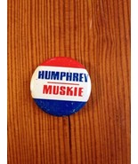 Vintage 1968 Original Humphrey Muskie Democratic Presidential Campaign Pin - £10.51 GBP