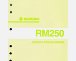 2002 Suzuki RM250K2 Moto Propriétaires Service Manuel OEM 99011-37F51-03A - $29.98