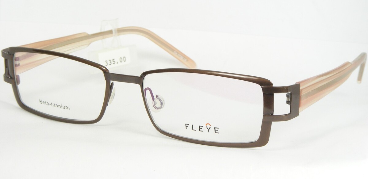 FLEYE Frid 12282 Brun Mocha Lunettes Lunettes Beta-Titane 51-17-139 (Notes) - $115.42