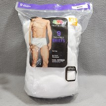 Fruit Of The Loom 9pk Tag Free Full Cut 100% Cotton Briefs Mens Sz XL 40-42 NIP - £18.42 GBP