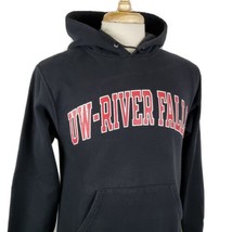 Champion UW- River Falls Hoodie Sweatshirt Small Pullover L/S Jumper Bla... - £14.38 GBP