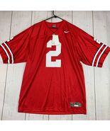 Ohio State Buckeyes 2 NCAA XL Nike Jersey T-Shirt Red New Mens - $111.67 CAD