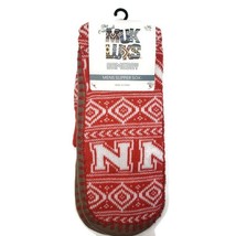 MUK LUKS Game Day Slipper Socks Mens L/XL (11-13) Nebraska Cornhuskers Warm - $15.77