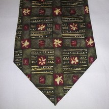 Chaps Ralph Lauren Tie Silk Green Floral - $12.95
