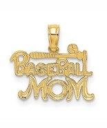 14K Yellow Gold Baseball Mom Charm - €145,86 EUR