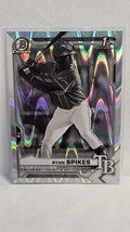 2021 Bowman Draft Chrome Base Black &amp; White Ray Wave #BDC-63 Ryan Spikes - $3.46