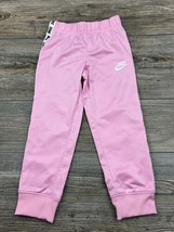 Nike Youth Girls Pink Athletic Pants Spell-Out Down The Sides ~Small 4/5 Year - £11.87 GBP