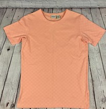 Classic Elements Women&#39;s Soft Orange Top Shirt Size Small Short Sleeve - £10.59 GBP