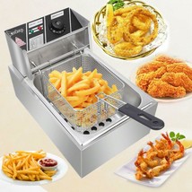 2500W 6L Electric Deep Fryer Commercial Countertop Basket French Fry Res... - $91.99