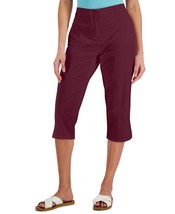 MSRP $40 Karen Scott Women Comfort-Waist Capri Pants Red Size 6 NWOT - £10.13 GBP