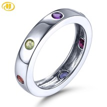 Stock Clearance Natural Colorful Gemstones Sterling Silver Women&#39;s Rings Genuine - £27.22 GBP