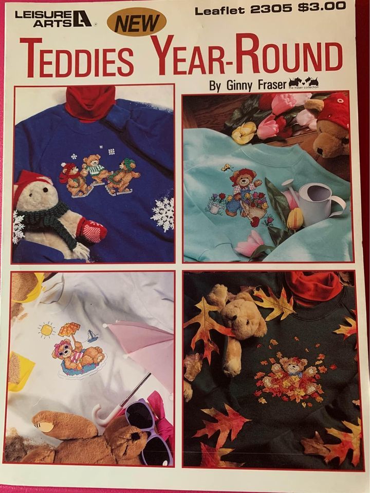Primary image for Leisure Arts Teddies Year Round Cross Stitch Design Book