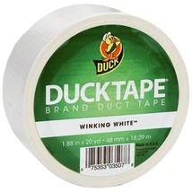 Duck Brand 392873 White Color Duct Tape, 1.88-Inch by 20 Yards, Single Roll - £11.05 GBP