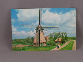 Vintage Postcard - Waardenburg Netherlands Windmill and Grain Mill - Euro Color - £11.26 GBP